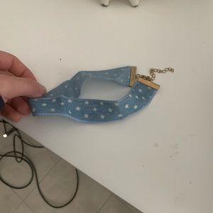 Denim star choker